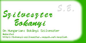 szilveszter bokanyi business card